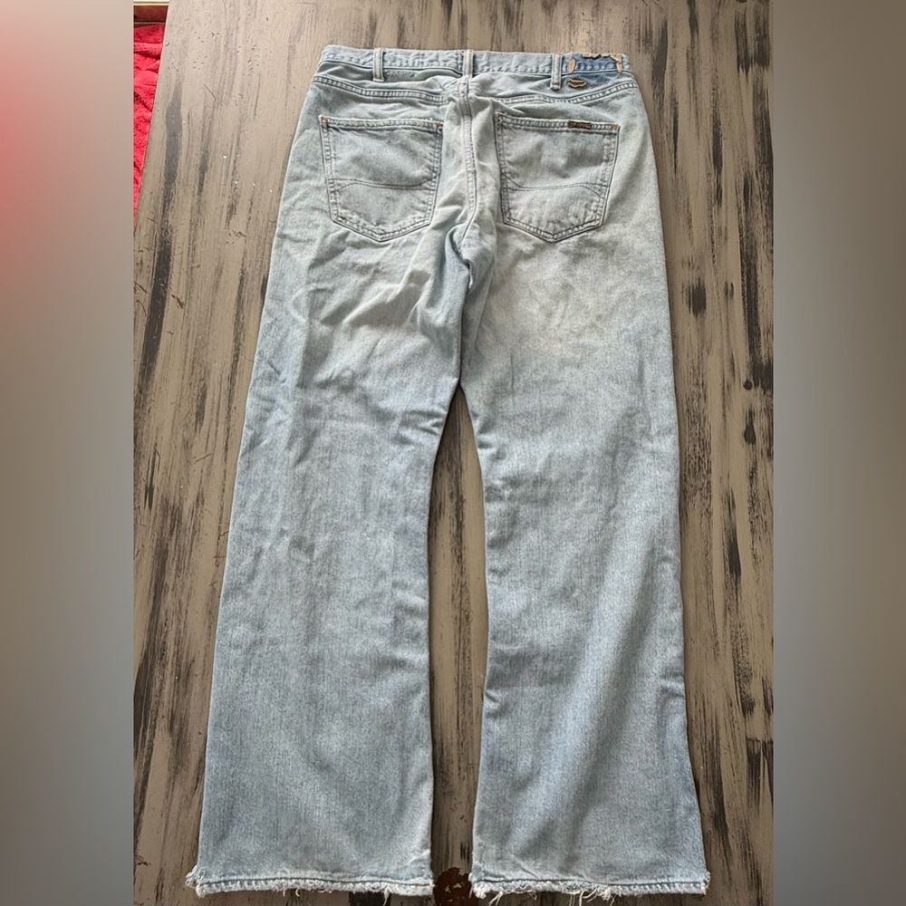 Hollister Men's Light Blue Distressed Jeans Y2K - Picture 9 of 11